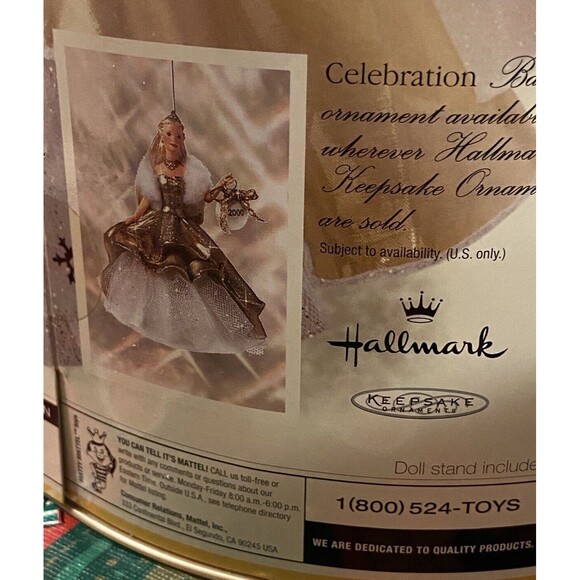 Celebration 2000 Barbie Doll Special Edition NIB Mattel Vintage Gold Christmas - Picture 8 of 12